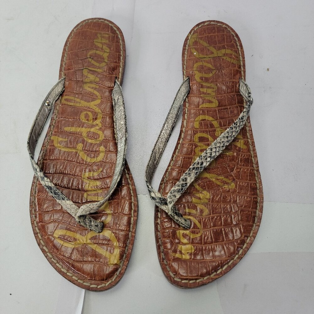 Sam Edelman Snake Skin Genuine Leather Sandals 7.5